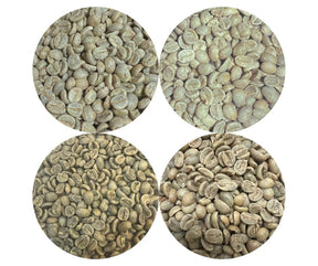 Roastika – Paket 1 – Ungeröstete Kaffeebohnen – 4 lb (4er-Pack) – Probierpaket – (BRASILIEN CERRADO/KOLUMBIEN SUPREMO/COSTA RICA/MEXIKO CHIAPAS HG EP) – Grüne Kaffeebohnen