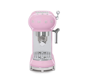 Smeg ECF01RDUS Espressomaschine im Retro-Stil der 50er Jahre, groß, Rosa