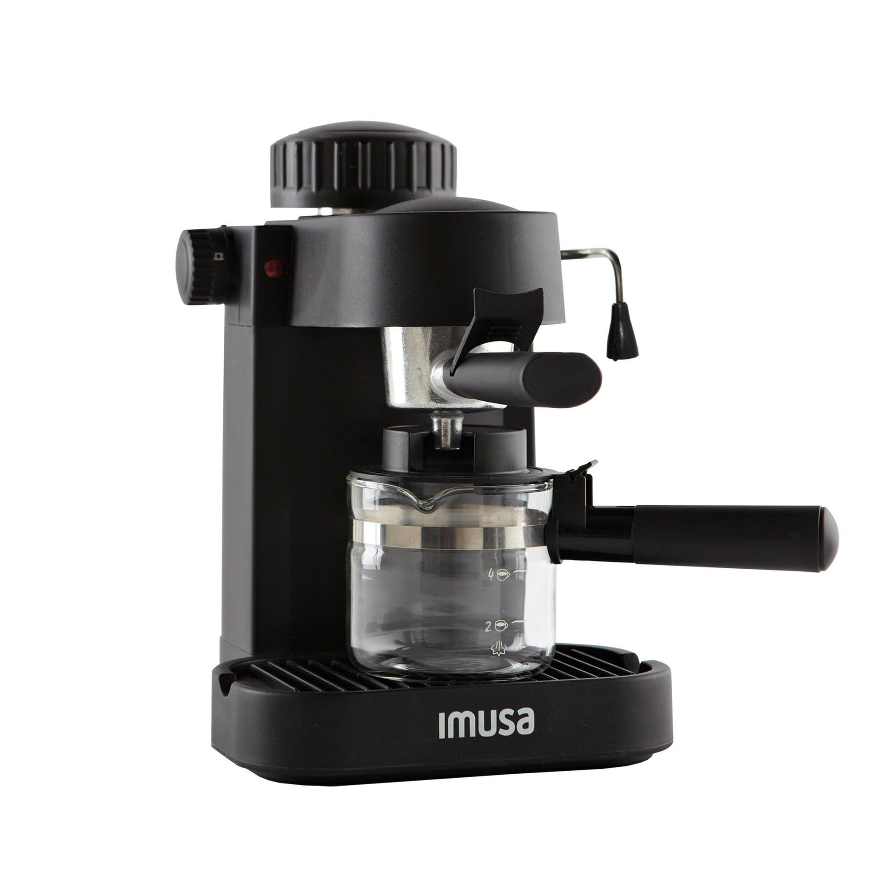 IMUSA USA GAU-18202 Espresso-/Cappuccinomaschine für 4 Tassen, 120 Volt, schwarz