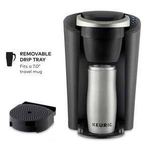 Keurig K-Compact Einzelportions-K-Cup-Pad-Kaffeemaschine, mit 3 Brühgrößen, Smart Start-Funktion, abnehmbarem 36oz-Tank, schwarz