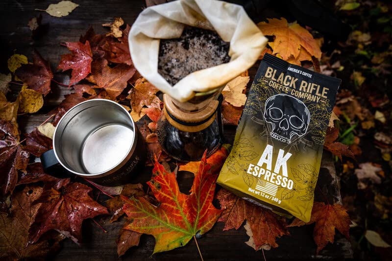 Black Rifle Coffee Company, AK-47 Espresso,100% Arabica Coffee,Colombian Supremo Roasted Dark, Whole Bean 12 oz Bag