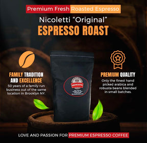 Nicoletti Coffee Espresso Roast Sampler (3 pack of 1 pound each) Whole Beans Fresh Roasted