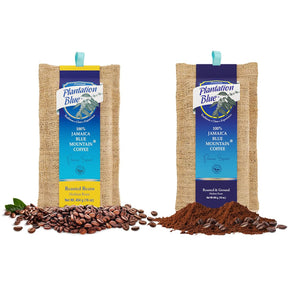 Plantation Blue, 100 % Jamaica Blue Mountain-Kaffee, geröstete ganze Bohnen und gemahlen (2-Pfund-Bündel)