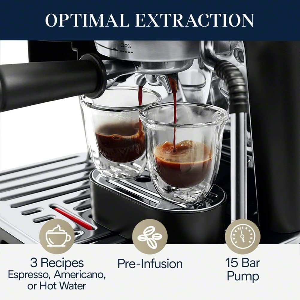 De'Longhi La Specialista Espressomaschine mit Mahlwerk, Milchaufschäumer, 1450 W, Barista-Set – Kaffee- und Cappuccinomaschine mit Bohnenbehälter, Edelstahl, Schwarz