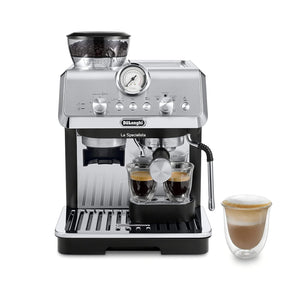 De'Longhi La Specialista Espressomaschine mit Mahlwerk, Milchaufschäumer, 1450 W, Barista-Set – Kaffee- und Cappuccinomaschine mit Bohnenbehälter, Edelstahl, Schwarz