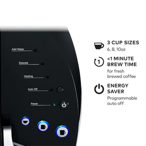 Keurig K-Classic Einzelportions-K-Cup-Pad-Kaffeemaschine, mit 3 Brühgrößen, abnehmbarem 48-oz-Tank, schwarz