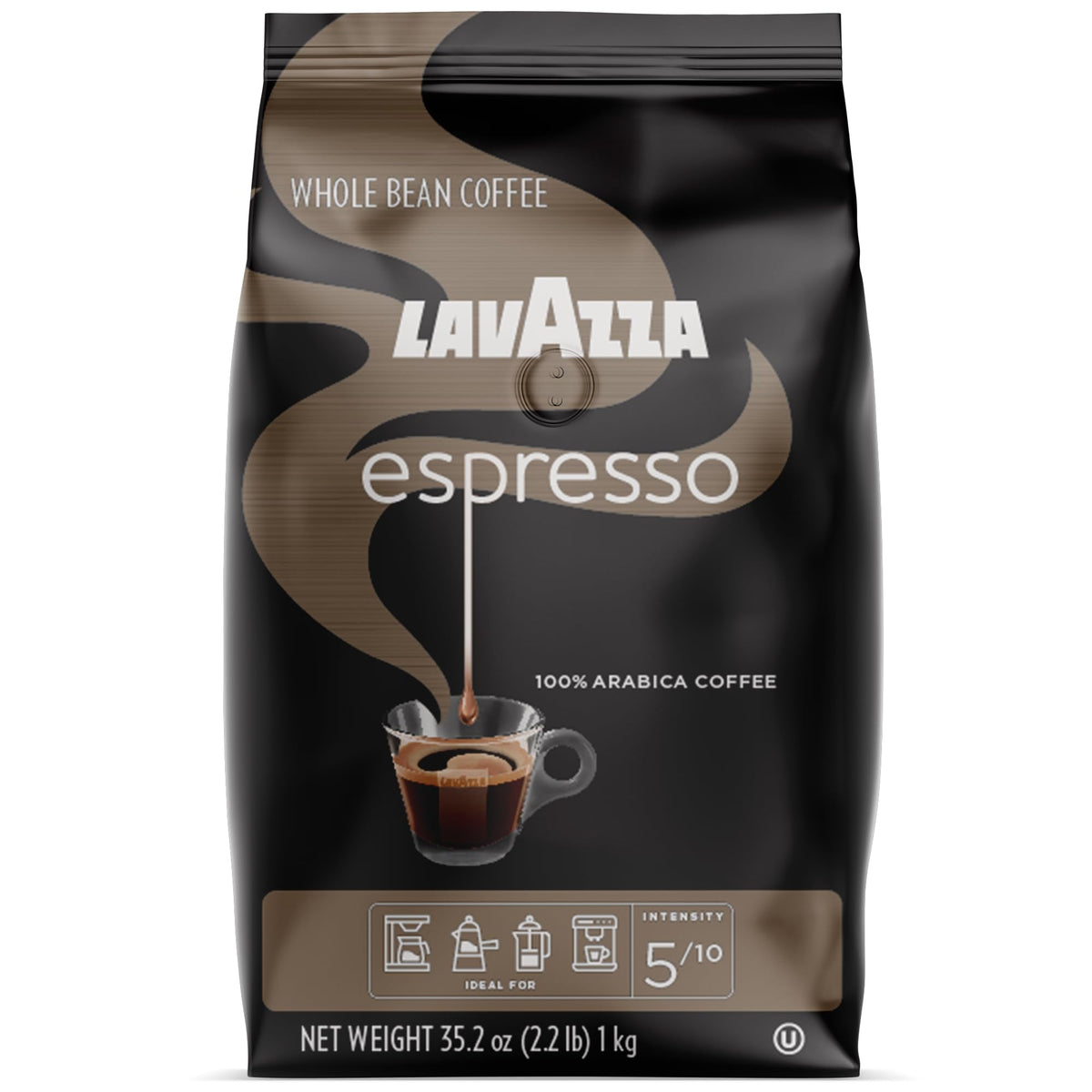 Lavazza Espresso Italiano Whole Bean Coffee Blend, Medium Roast,Premium Quality Arabic, 2.2 Pound (Pack of 1) (Packaging may vary)