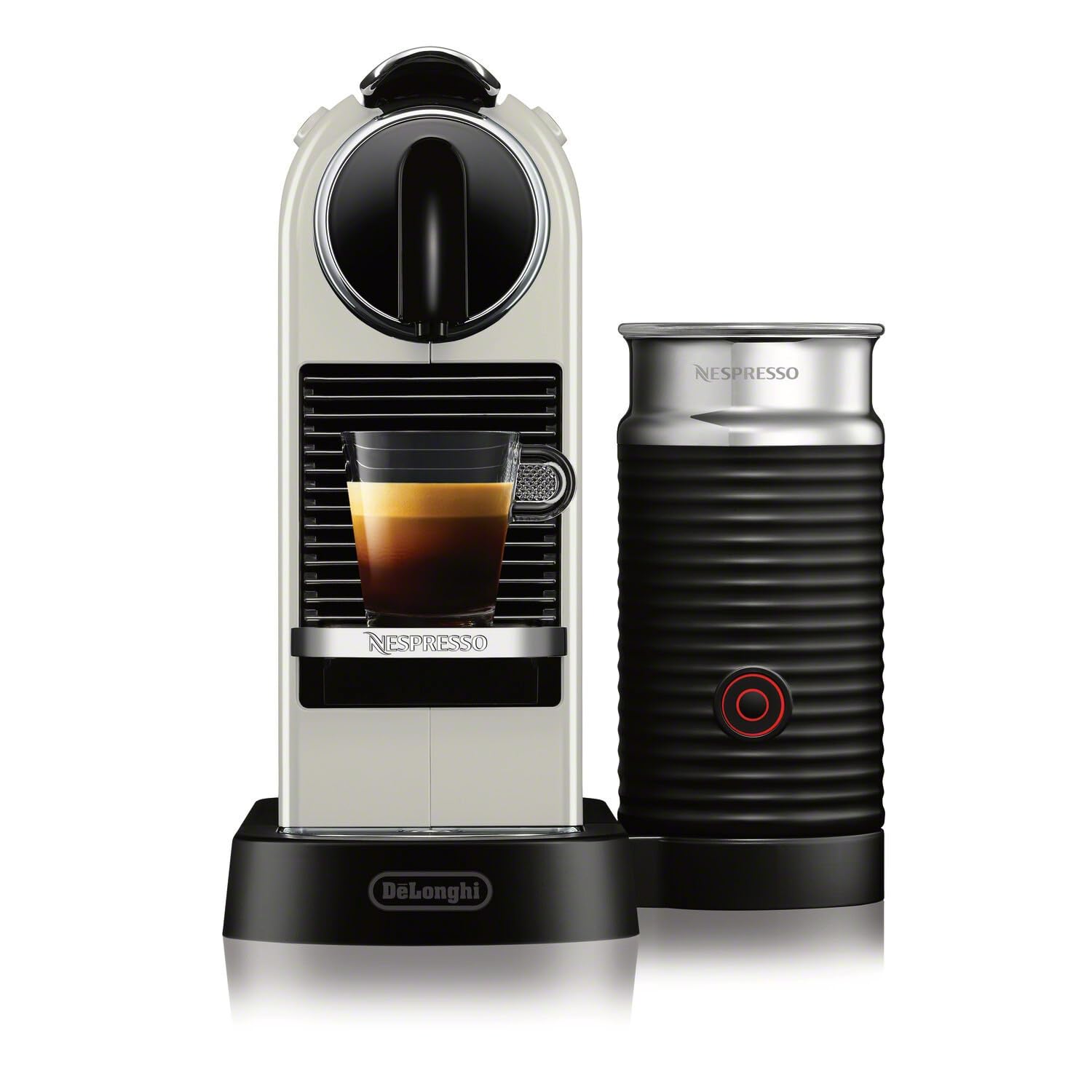 Nespresso CitiZ Kaffee- und Espressomaschine von De'Longhi mit Milchaufschäumer, weiß