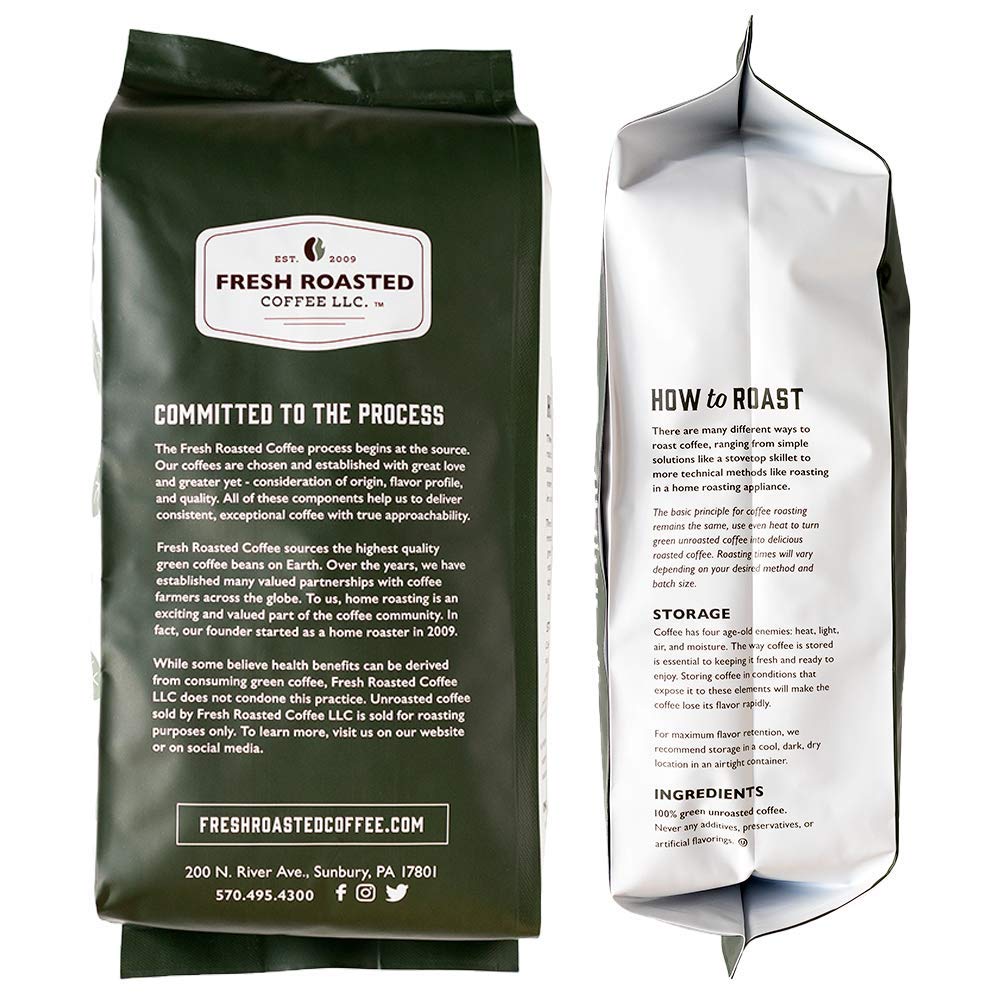 Fresh Roasted Coffee, Unroasted Ethiopian Yirgacheffe Kochere, Kosher, 5 Pound