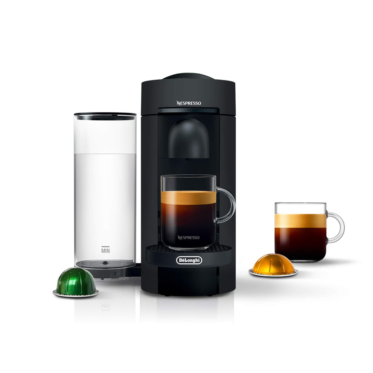 Nespresso Vertuo Plus Deluxe Kaffee- und Espressomaschine von De'Longhi, Mattschwarz