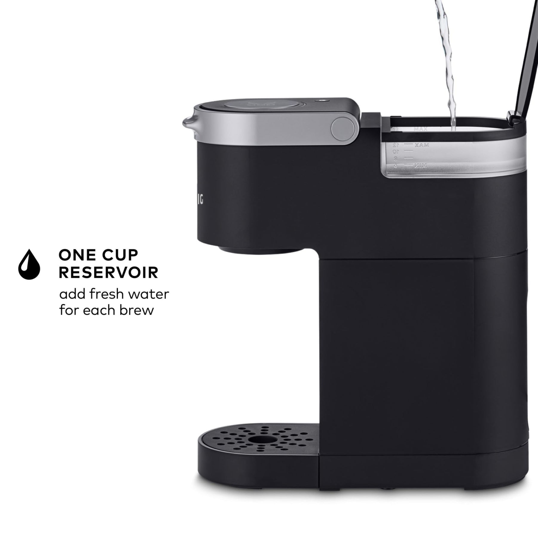 Keurig K-Mini シングルサーブ K-Cup ポッドコーヒーメーカー、6～12オンスの抽出サイズ、コード収納付き、狭いスペースに最適、ブラック