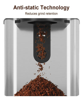 MOKKOM Coffee Grinder, Anti-static Conical Burr Coffee Bean Grinder, Adjustable Electric Burr Mill with 31 Precise Settings for Espresso/Drip/Pour Over/Cold Brew/French Press Coffee Maker