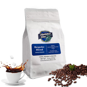 Exquisite Fusion Bundle: 8oz 100% Jamaica Blue Mountain Ground + 1lb Bespoke Blend Whole Bean