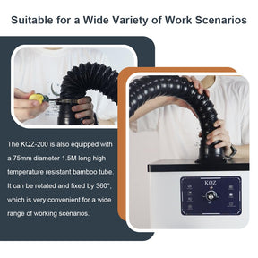 KQZ [Spezialisiert] 210 W Laserrauchabsaugung 330 m³/h Lötrauchabsaugung für Lasergravierer, Rauchabsauger mit starker Saugkraft für M1, S1, P1, Geruchsrauchreiniger für Lasergravierer, 3D-Druck, Schweißen