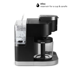 Keurig K-Duo シングルサーブ K-Cup ポッド &amp; カラフェ コーヒーメーカー、複数の抽出サイズ、60 オンスの取り外し可能なリザーバー、プログラム可能な自動抽出カラフェ、(第 1 世代)、ブラック