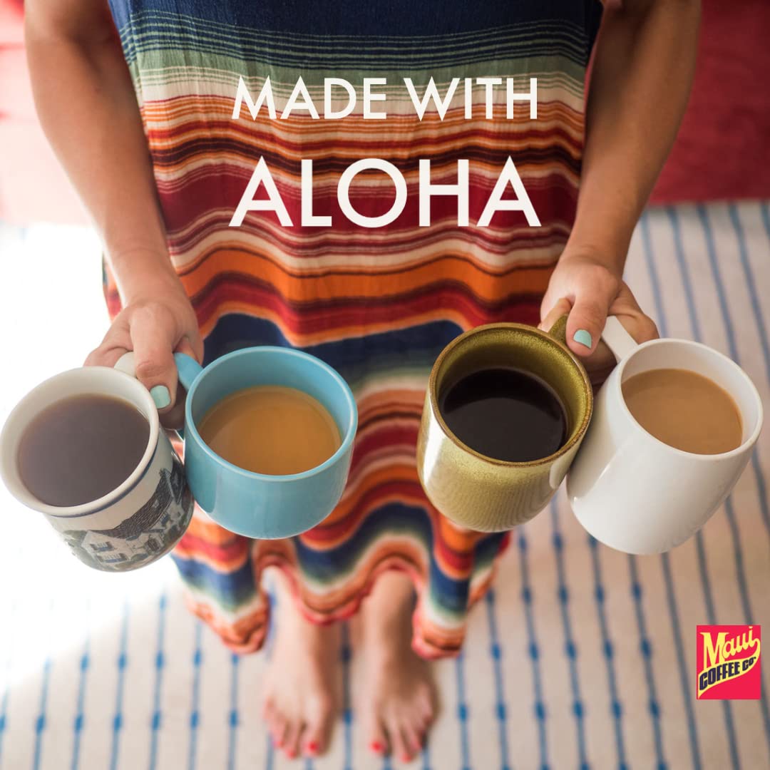 Maui Coffee Company Maui Blend Coffee, Whole Bean - 10% Maui Coffee Dark Roast w Rich Clean Medium-Bodied Flavor - Roasted and Blended in Lahaina Hawaii - Small Batch Roasting - Gourmet Coffee Great for Drip or Cold Brew -7 oz. Bag