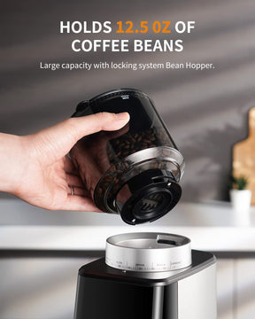 SHARDOR Conical Burr Espresso Coffee Grinder Electric with Precision Timer 2.0, Touchscreen Adjustable Burr Mill with 51 Precise Settings for Home Use, Anti-static, Stainless Steel