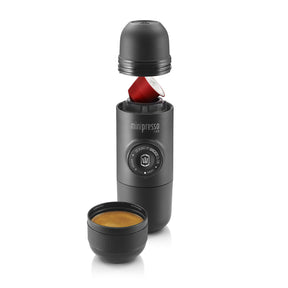 WACACO Minipresso NS, Portable Espresso Machine, Compatible Original NS Capsules, Travel Coffee Maker, Manually Operated from Piston Action