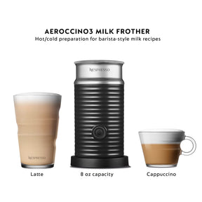 Nespresso Vertuo Pop+ Kaffee- und Espressomaschine von Breville mit Milchaufschäumer, Coconut White