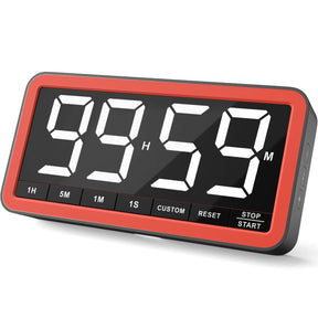 VOCOO Digitaler Küchentimer mit extragroßem 7,8-Zoll-Display, magnetischer LED, mit 3 Helligkeits-, 4 Alarm- und 3 Lautstärkestufen, batteriebetriebener Countdown-Countup-Timer zum Kochen, für den Unterricht, das Heim-Fitnessstudio