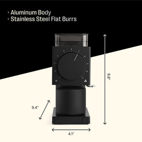 Fellow Gen 2 Ode Brew Grinder – Elektrische Kaffeemühle mit Mahlwerk und 31 Einstellungen für Filterkaffee, French Press und Cold Brew – Geringer Platzbedarf – Mattschwarz