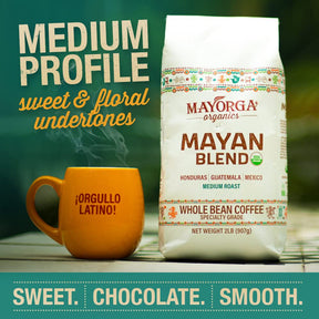 Mayorga Coffee Gift Pack of 3, 12 oz bags - Medium Roast Sampler Pack - Mayan Blend, Aztec Blend, & Inca Blend - 100% Arabica Whole Bean Organic Coffee - Specialty Grade, Non-GMO, Direct Trade