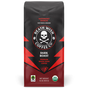 Death Wish Coffee, Bio- und Fair-Trade-Kaffee aus dunkel gerösteten ganzen Bohnen, 16 oz