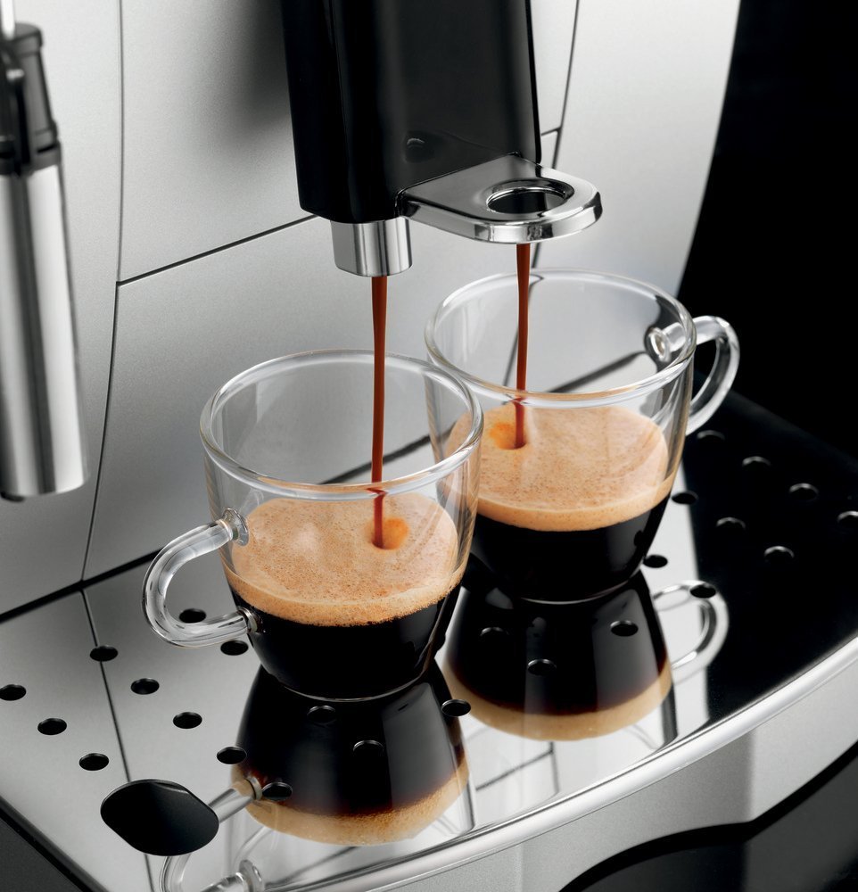 DeLonghi Magnifica XS 全自動エスプレッソ＆カプチーノマシン、手動カプチーノシステム付き、シルバー