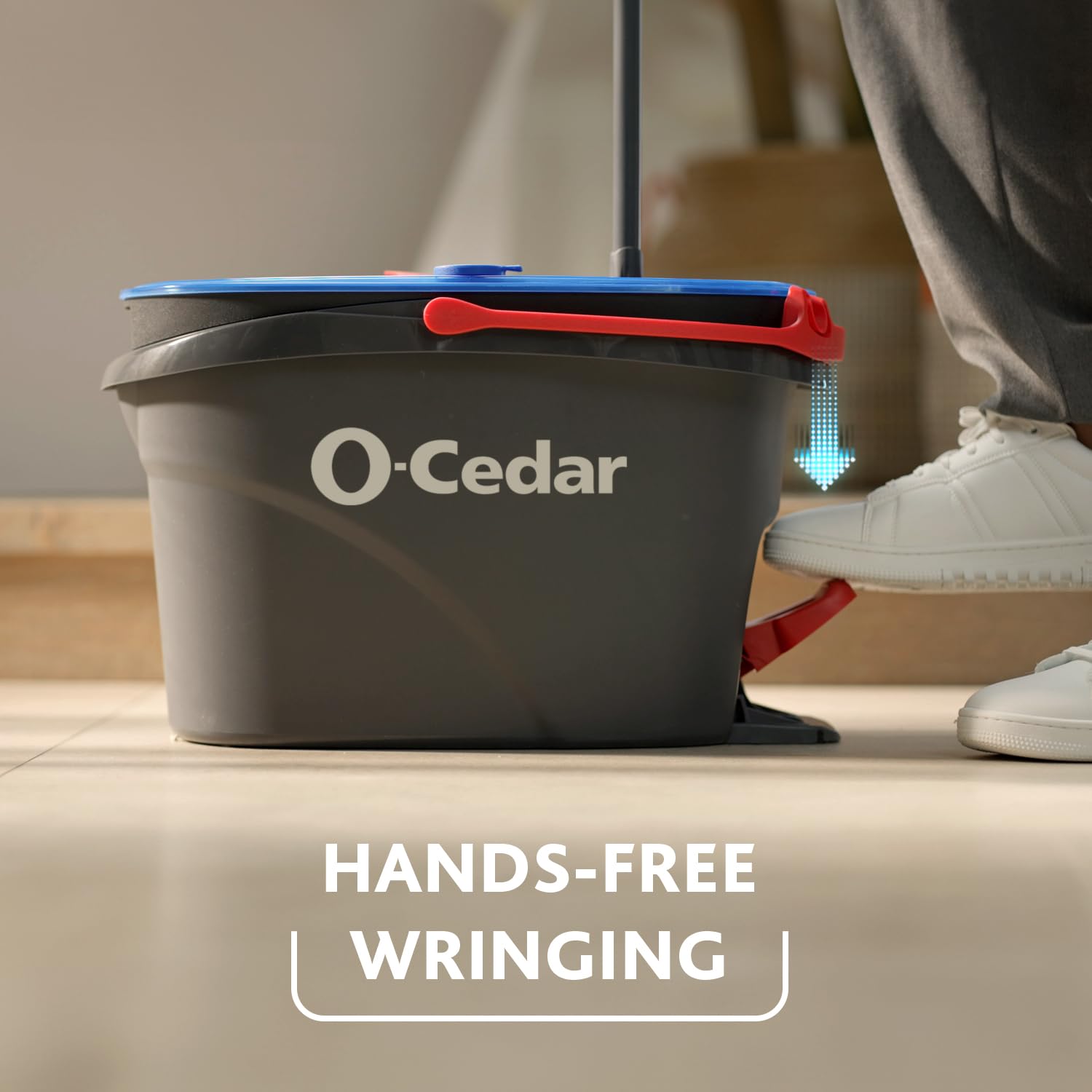 O-Cedar RinseClean Spin Mop &amp; Bucket System | Reinigen mit klarem Wasser | Entfernt 99 % aller Bakterien