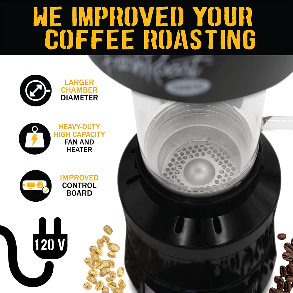 Fresh Roast SR800 Automatic Coffee Bean Roaster - Roast Coffee At Home - Variable Heat Settings - Convection Fan Control - Digital Status Display - Speed Roasting System - The Freshest Roast On Earth