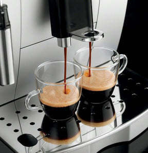 DeLonghi Magnifica XS Espresso- und Cappuccino-Vollautomat mit manuellem Cappuccino-System, Silber