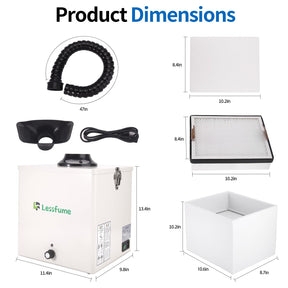 Solder Laser Fume Extractor: Ultra Strong 105W Suction 220m³/h, 99.97% Purification Efficiency, 3-Stage with H13 HEPA Filtration, Low Noise for Welding 10W Laser Engrave DTF Print[2025 Version]