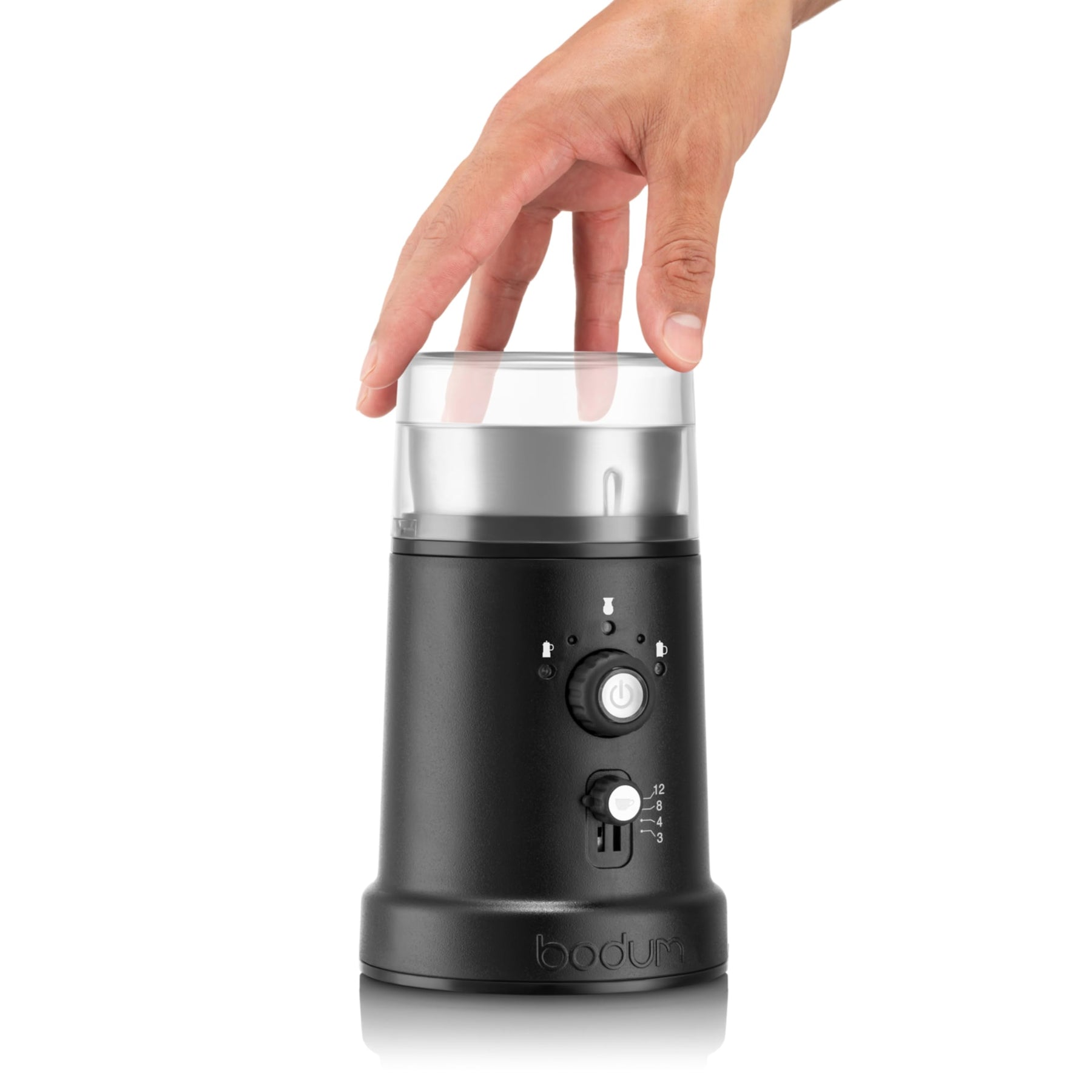 Bodum Bistro Electric Coffee Blade Grinder, Adjustable, 5 Grind Settings, 3 Ounces, Black