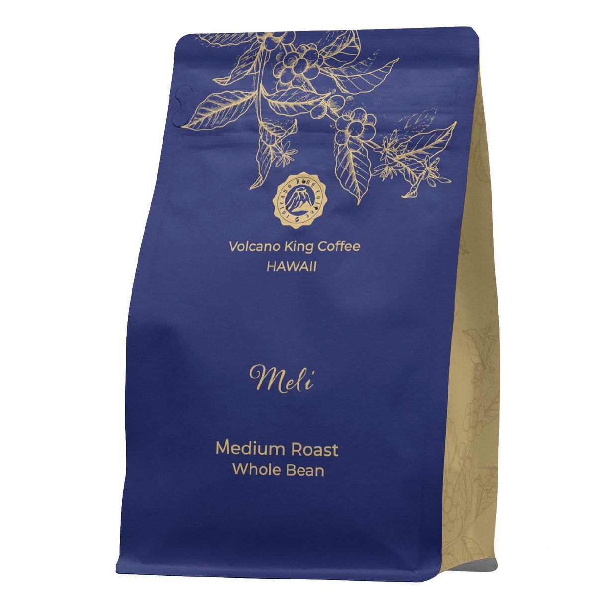 Volcanoking Coffee Meli Hawaiianischer Kaffee aus ganzen Bohnen, 10 % Kona-Kaffeemischung, mittlere Röstung – Gourmet-Kona-Kaffee aus Hawaiis größter Kaffeeplantage, Arabica-Kaffee, 200 g