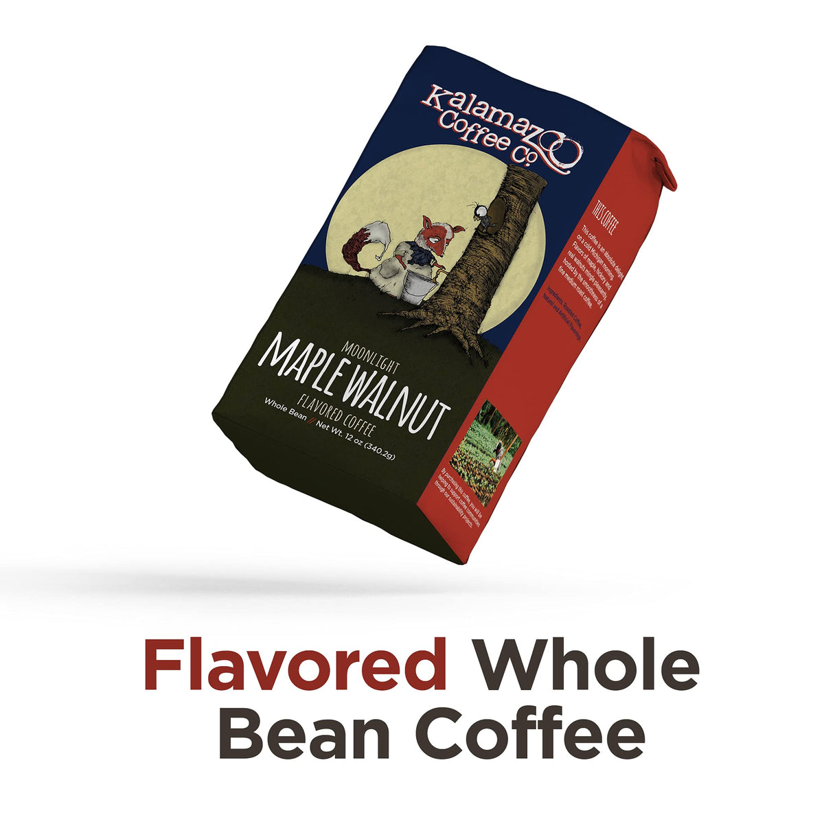 KALAMAZOO COFFEE COMPANY Whole Bean Flavored Coffee Variety Pack - Hazelnut, French Vanilla, & Maple Walnut | 12oz Bag (3 Pack)