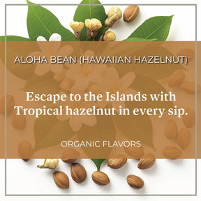 The Bean Organic Coffee Company Aloha Bean (Hawaiian Hazelnut), Medium Roast, Whole Bean Coffee, 5-Pound Bag