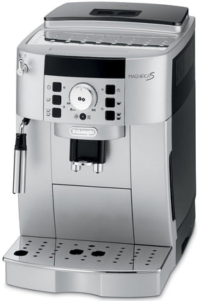 DeLonghi Magnifica XS Espresso- und Cappuccino-Vollautomat mit manuellem Cappuccino-System, Silber