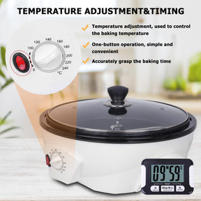 JIAWANSHUN Coffee Roaster Upgraded Electric Coffee Bean Roaster 1.1lb Coffee Roaster for Home Use,0-240℃ Temperature Adjust&Timer 110-120V