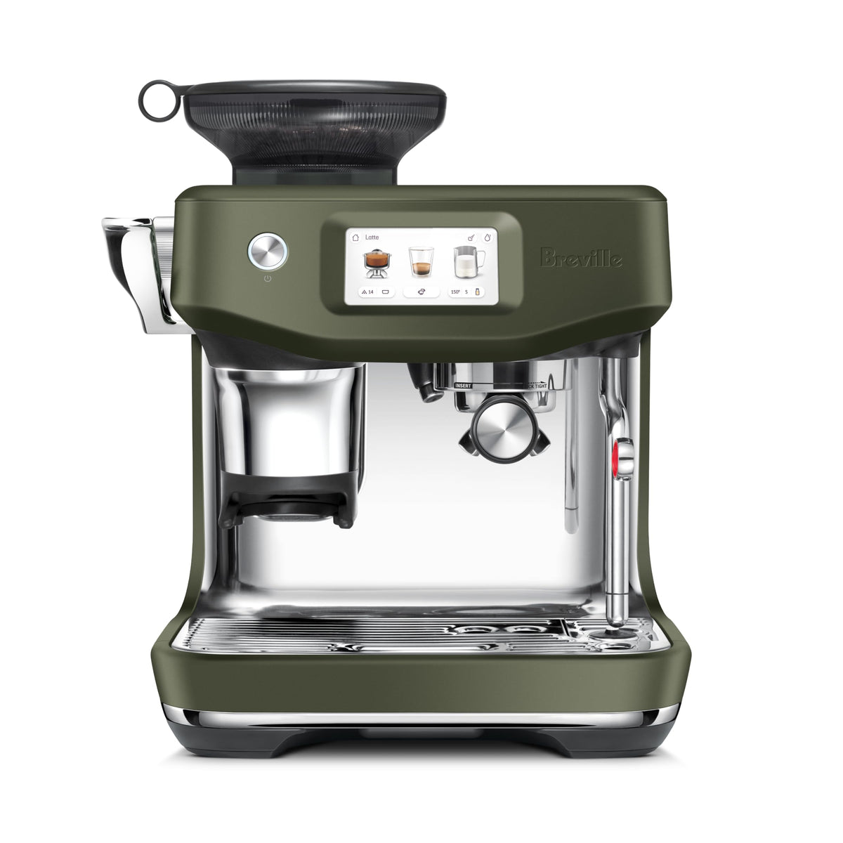 Breville Barista Touch Impress Espressomaschine BES881OLT, Oliventapenade