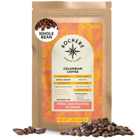 Colombian Medellín Coffee Beans - Single Origin Medium Roast Coffee Beans, Freshly Roasted To Order Organic Whole Bean Coffee, Specialty Grade, Fair Trade and Non-GMO, Chocolate & Berry Notes - 12 oz