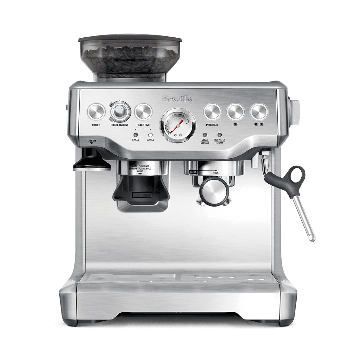 Breville BES870XL エスプレッソ マシン、ワンサイズ、ブラッシュド ステンレス スチール