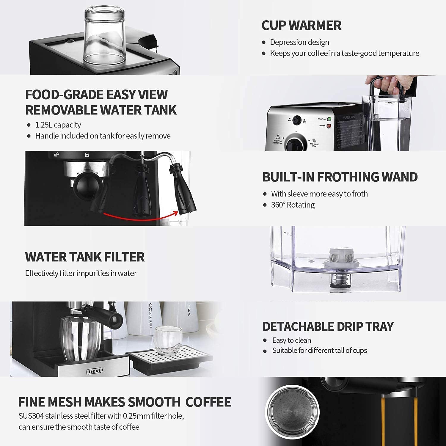 gevi 2 in 1 coffee makers