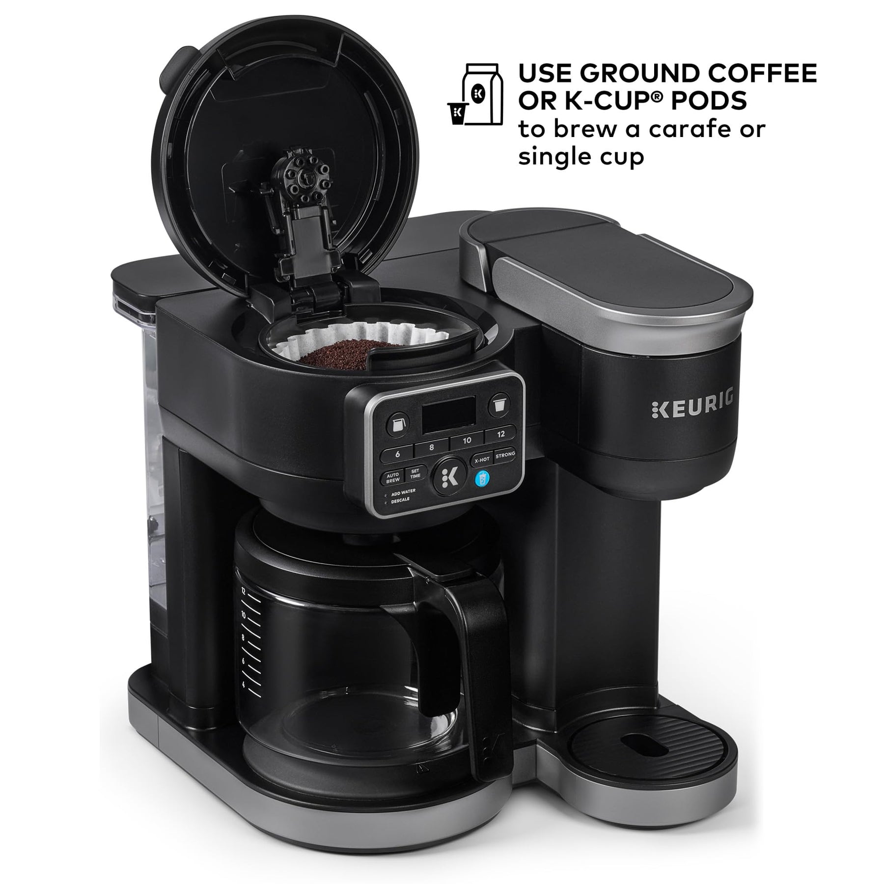 Keurig K-Duo Hot &amp; Iced Einzelportions- und Karaffe-Kaffeemaschine, MultiStream-Technologie, 72-oz-Tank (Gen 2)