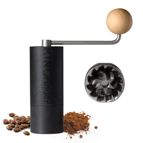 【Berühmte KOL-Empfehlung】 KINGrinder P1 Leichte manuelle Kaffeemühle für Mokkakanne, French Press, Tropfkaffeemühle mit Montagekonsistenz, konische Mahlscheibe aus Edelstahl, 20 g Fassungsvermögen