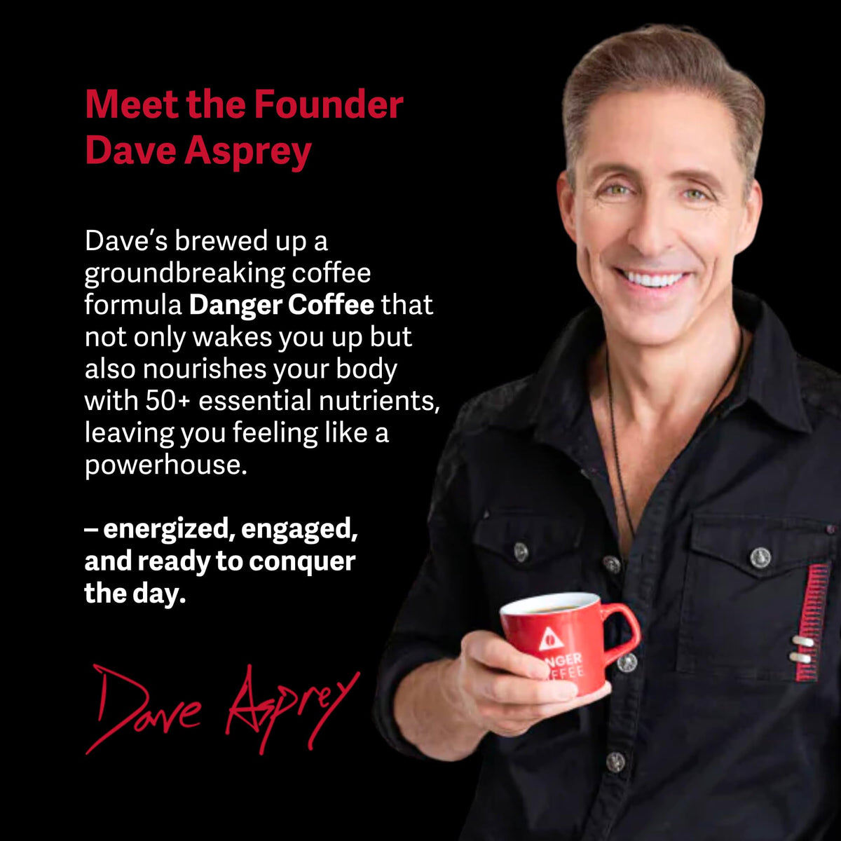 Danger Coffee by Dave Asprey, Remineralized, Mold Free & Lab Tested Whole Bean Coffee, Dark Roast, 10.9 Ounce