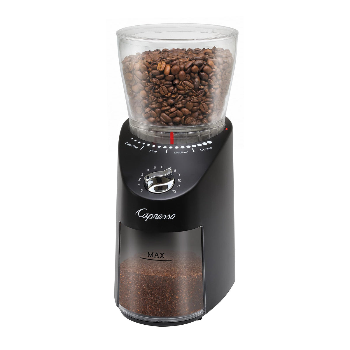 Capresso Infinity Plus konische Kaffeemühle, Schwarz