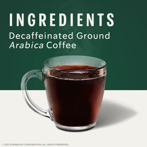 Starbucks Ground Coffee, Dark Roast Coffee, Decaf Caffè Verona, 100% Arabica, 6 bags (12 oz each)