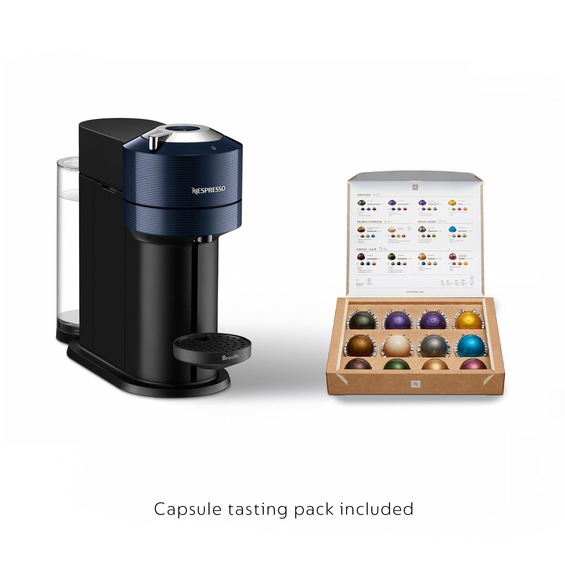 Nespresso Vertuo Next Kaffee- und Espressomaschine von Breville, Marineblau