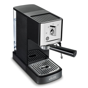 KRUPS XP344C51 Professionelle Kaffeemaschine Calvi Steam and Pump Kompakte Espressomaschine, 1 Liter, schwarz