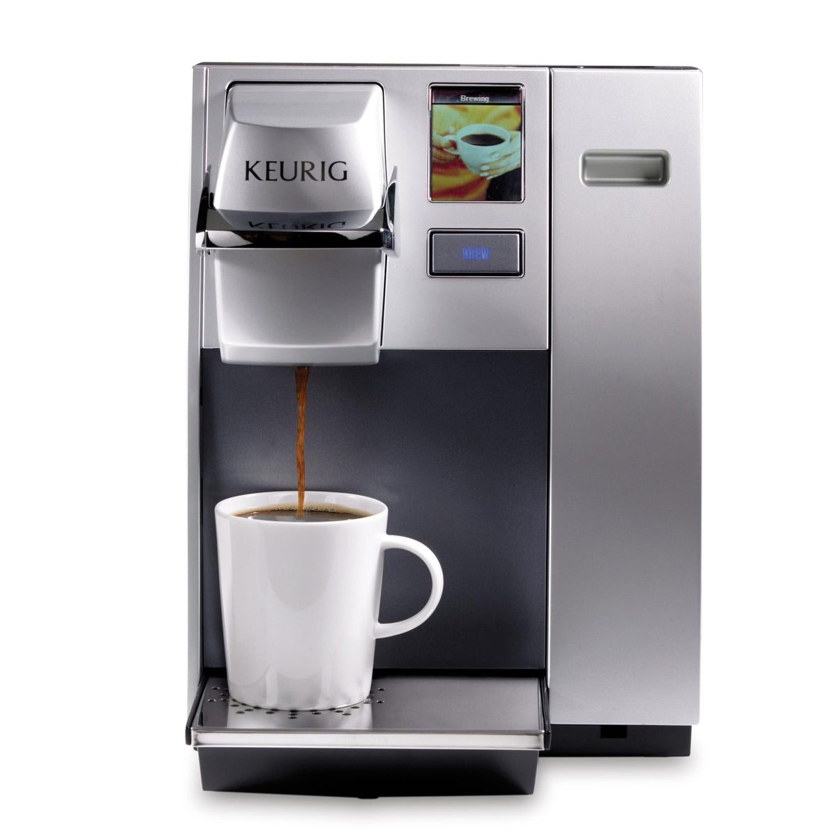 Keurig K155 Office Pro Einzeltassen-Kaffeemaschine für gewerbliche K-Cup-Pads, silber